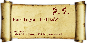 Herlinger Ildikó névjegykártya